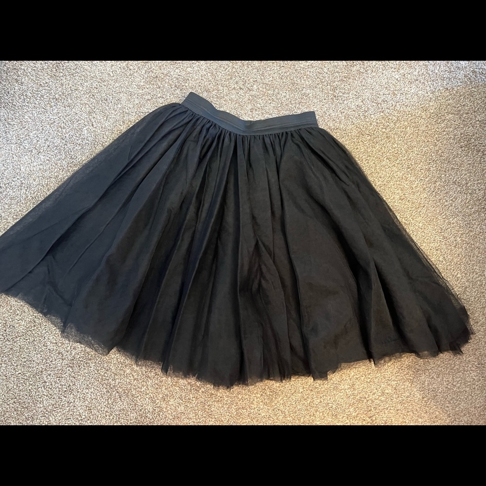 Black Midi Tulle Tutu Skirt